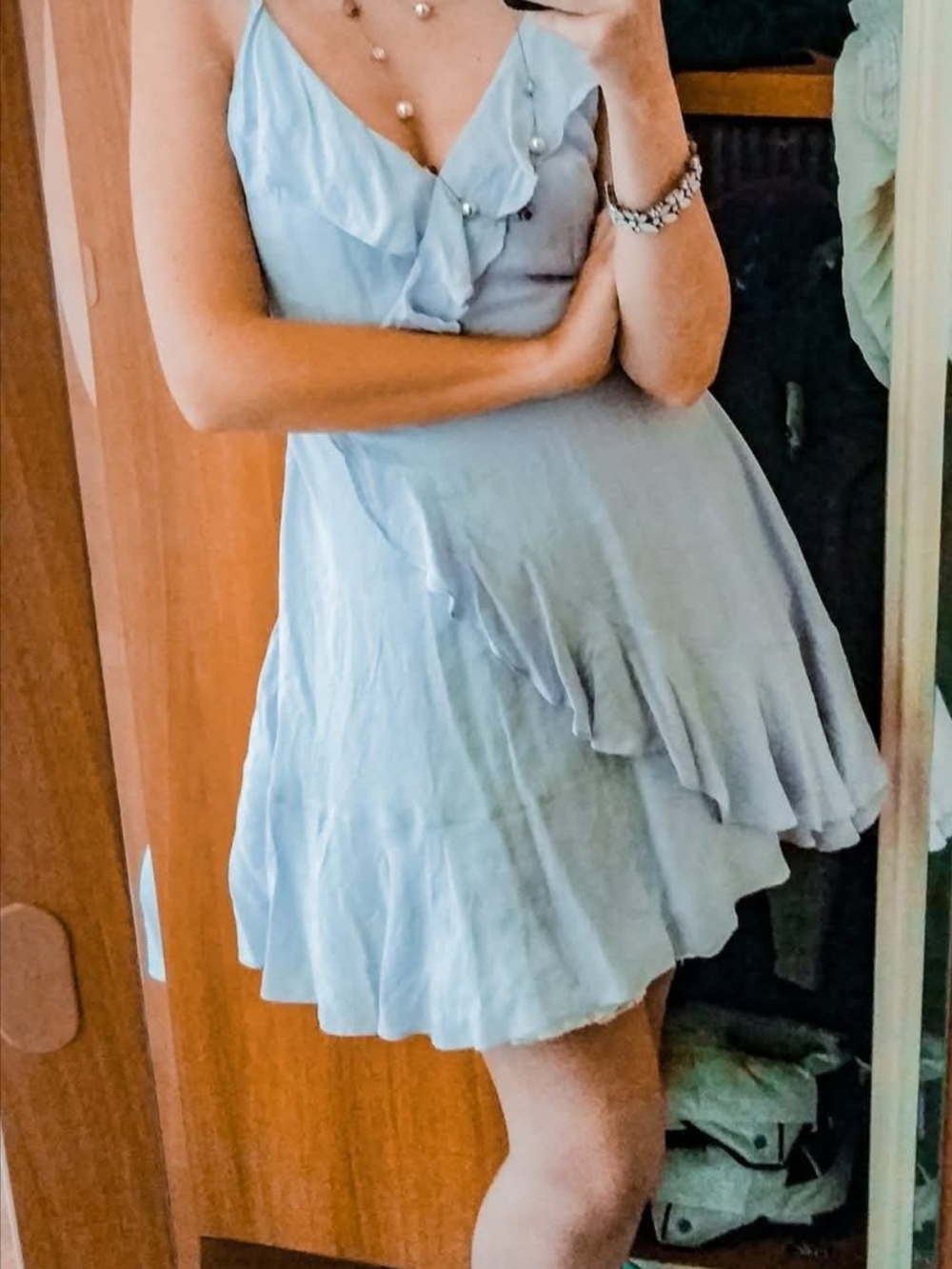 GUESS Rome - Light Blue Ruffle Sundress - Women